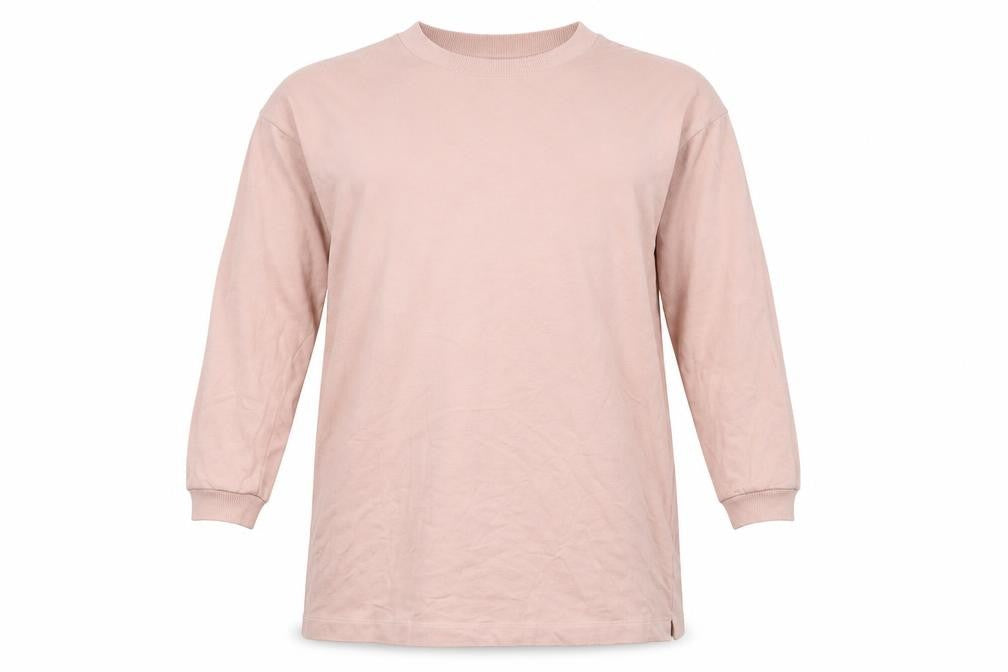 Front view of NLY Trend women’s pink t-shirt dress, size S, - sweater dress