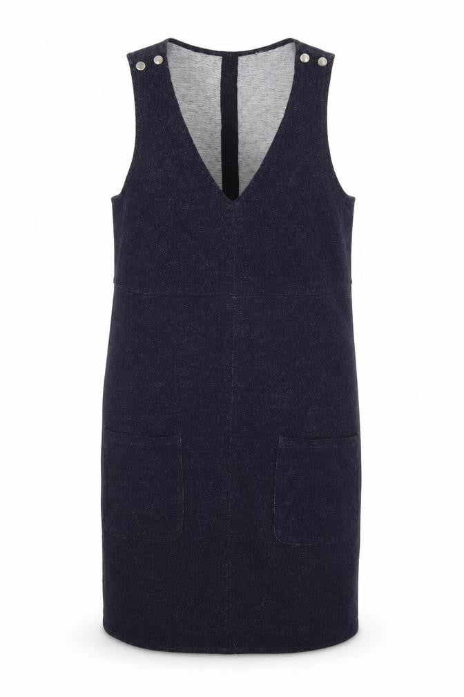 Front view of Neext women’s blue tank dress, size UK 12