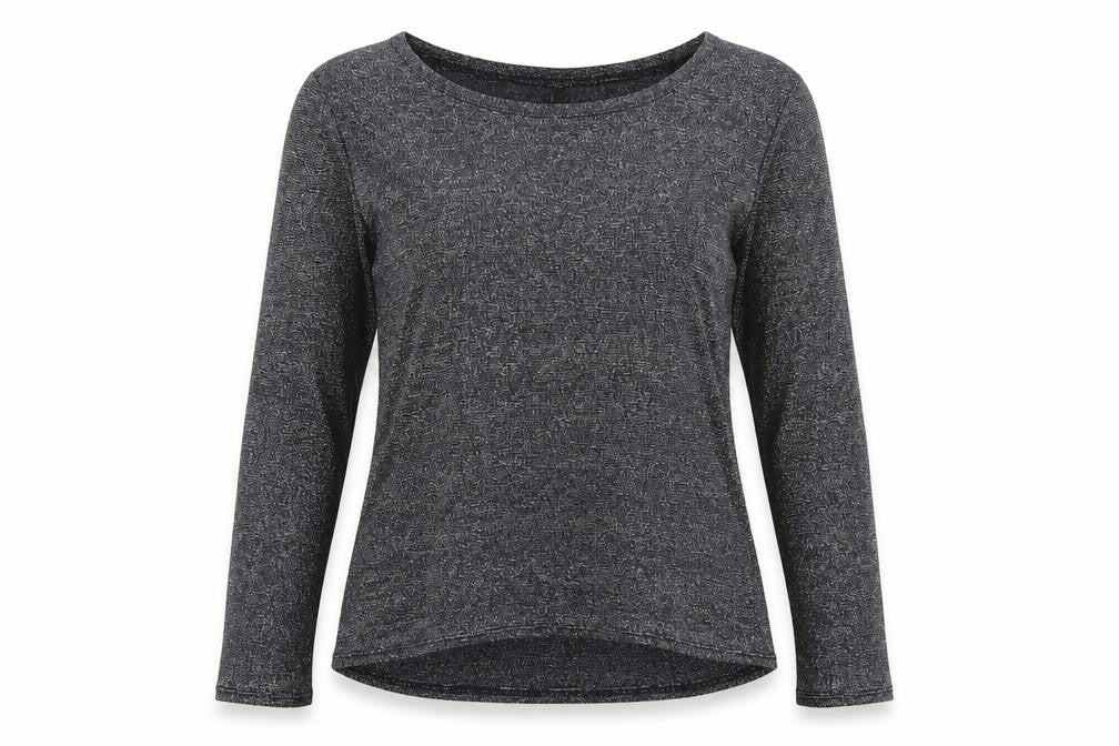 Front view of H&M women’s grey basic t-shirt, size S