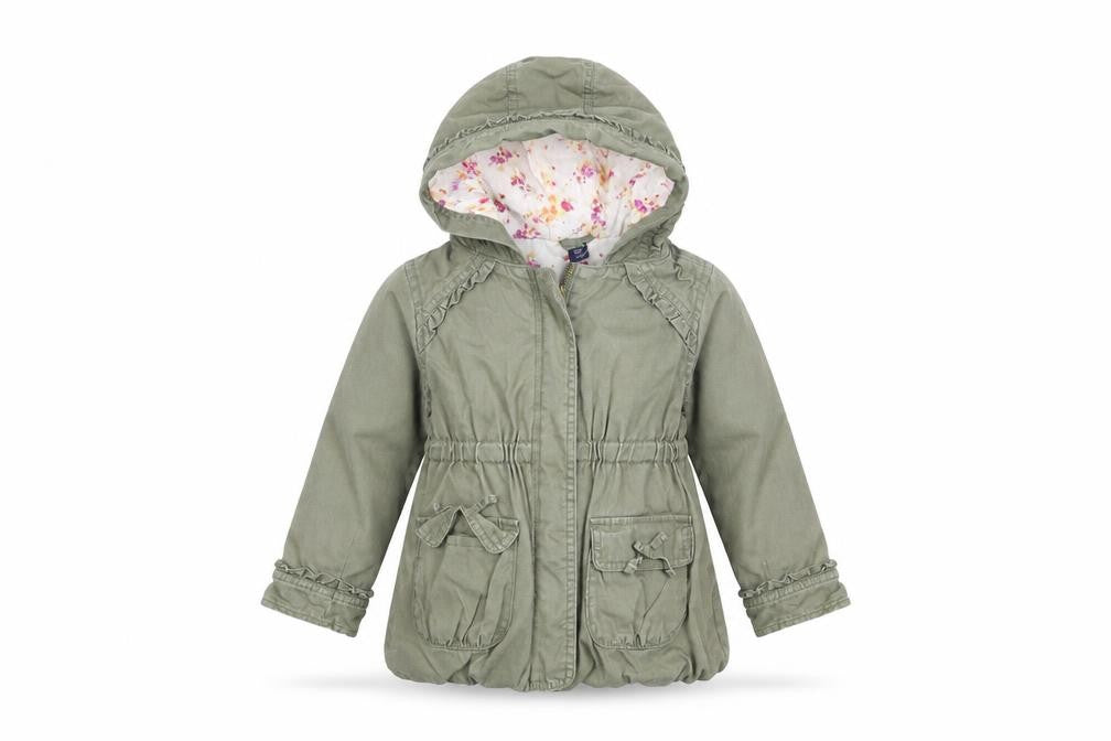 Gap Girls Green   Overcoat Coat Size 3 Years