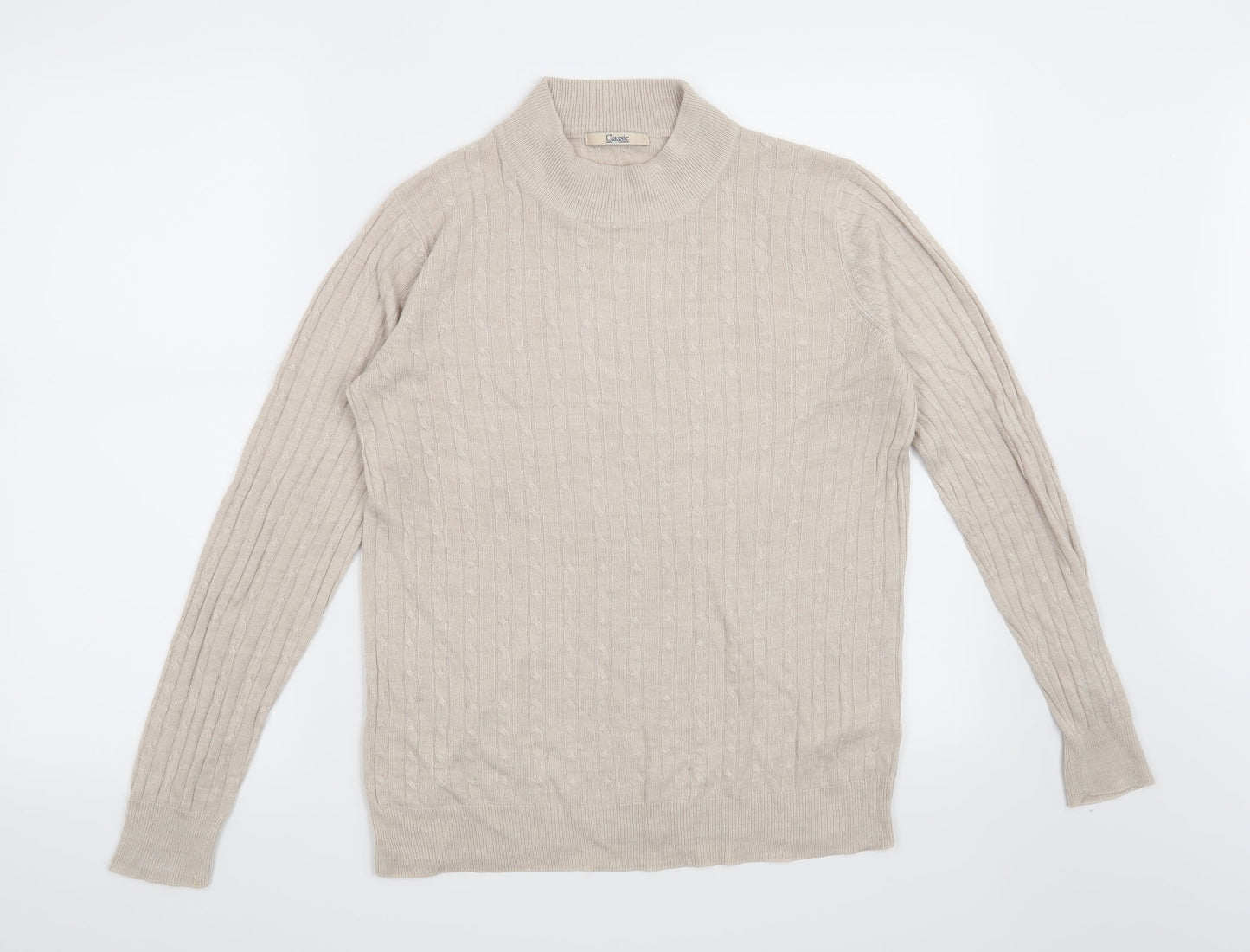 Marks and Spencer Womens Beige  Knit Pullover Jumper Size 8