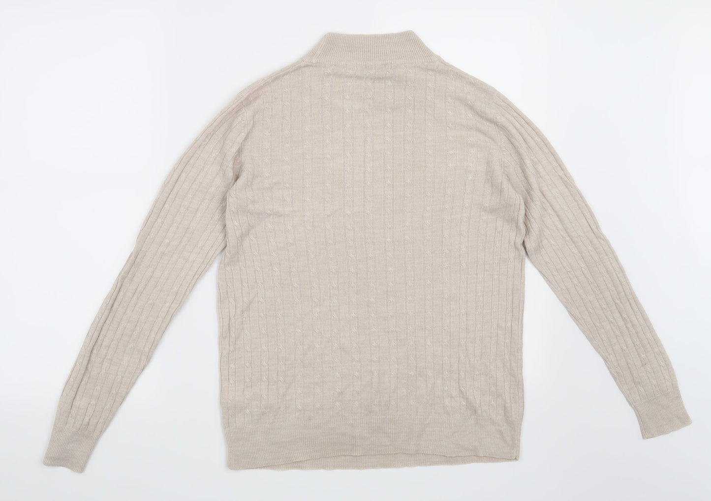 Marks and Spencer Womens Beige  Knit Pullover Jumper Size 8