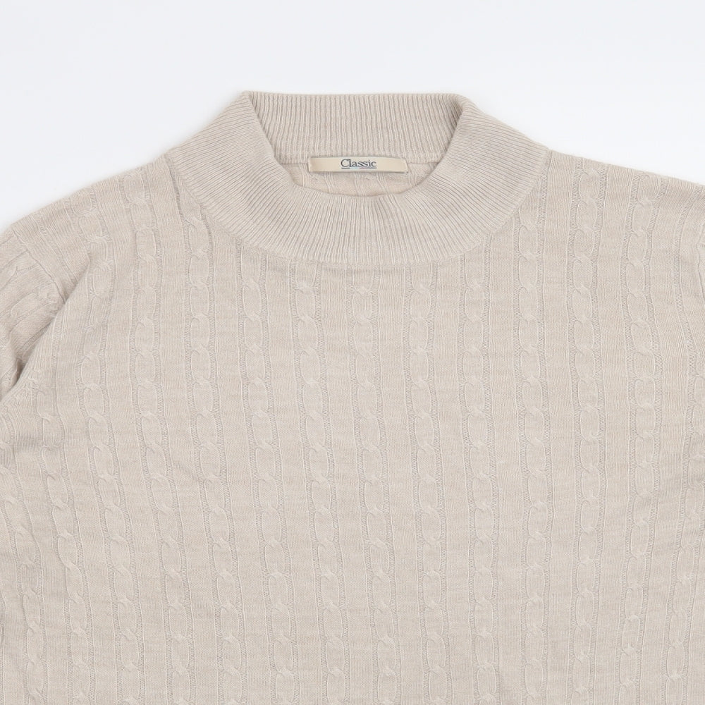 Marks and Spencer Womens Beige  Knit Pullover Jumper Size 8