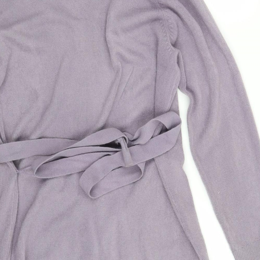 Text Womens Purple   Cardigan Jumper Size L