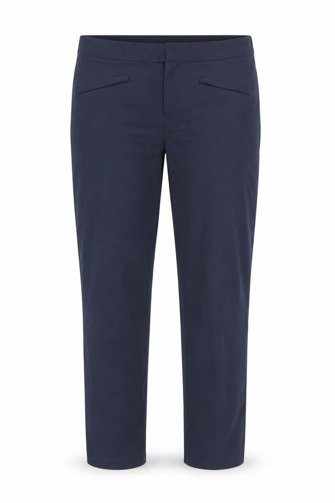 Front view of Gap women’s blue trousers, size UK 46, 27.5-inch leg