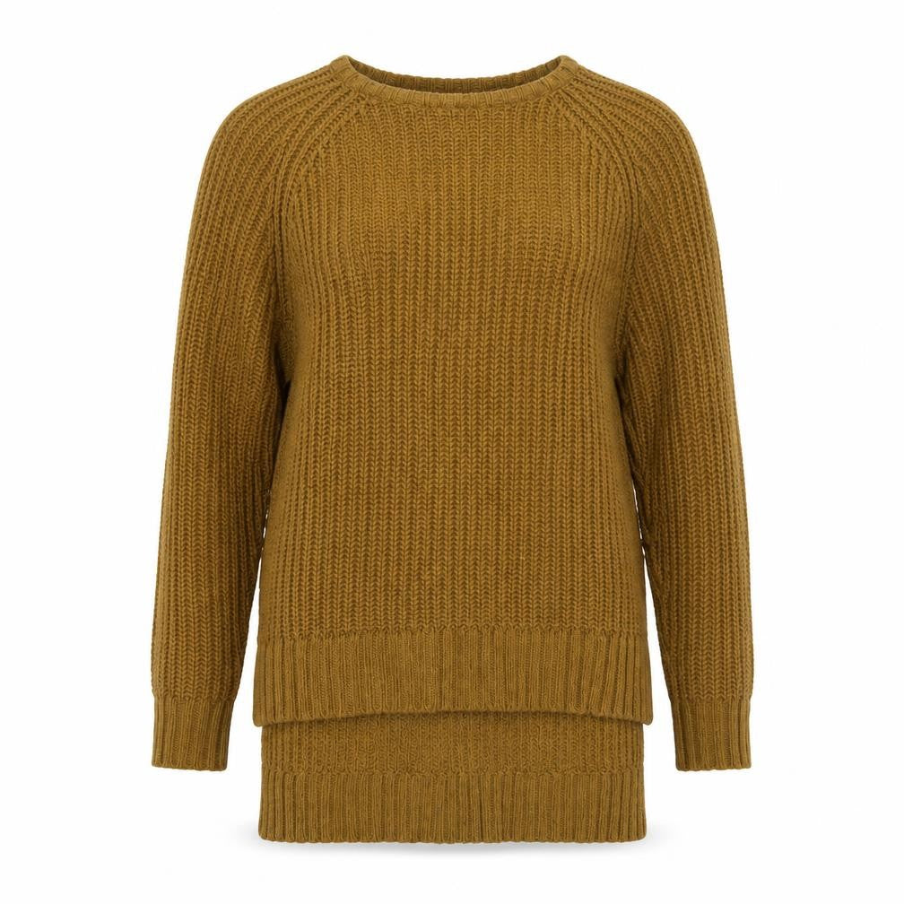 Front view of Bershka women’s brown jumper, size M