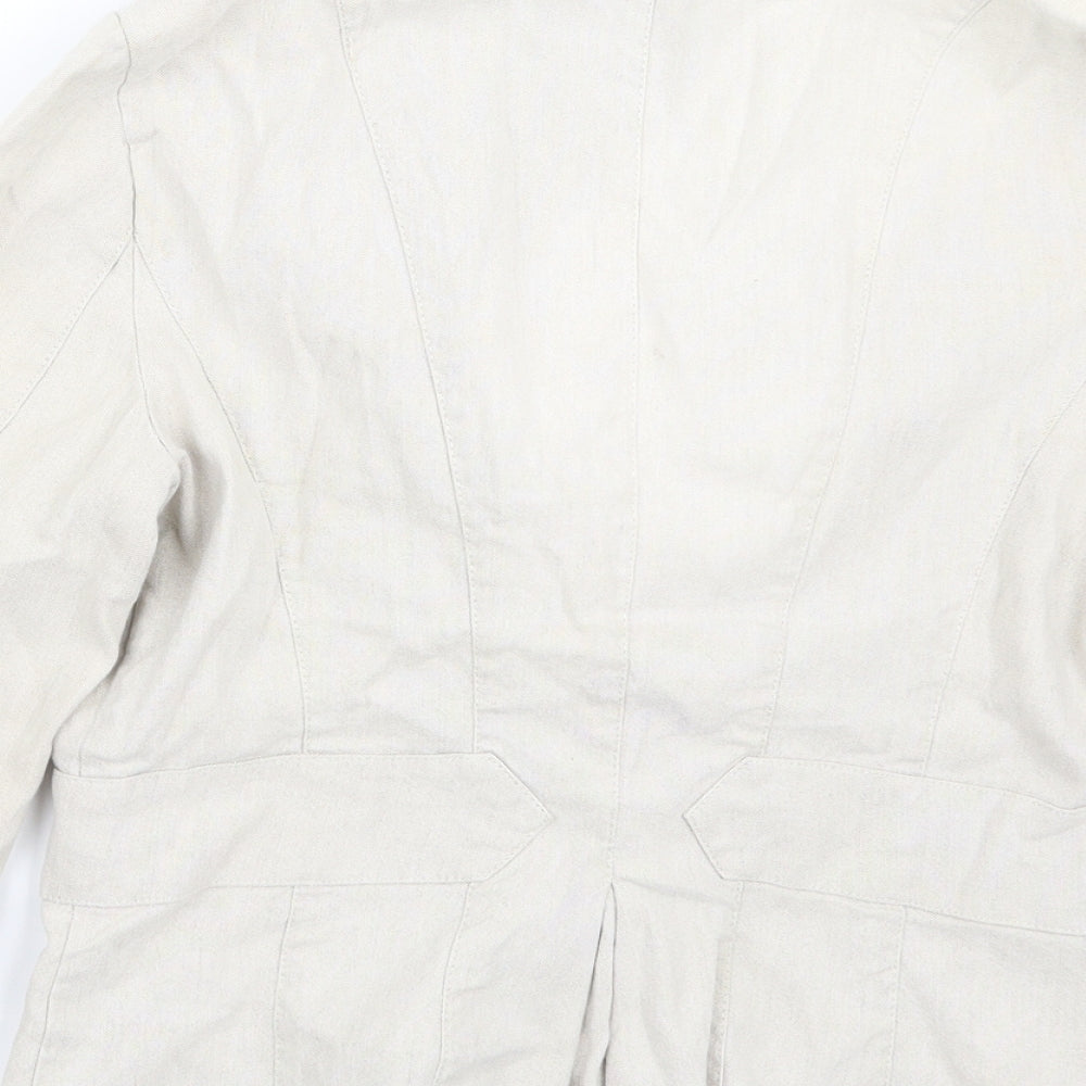 Per una  Womens Beige   Jacket Coat Size 10