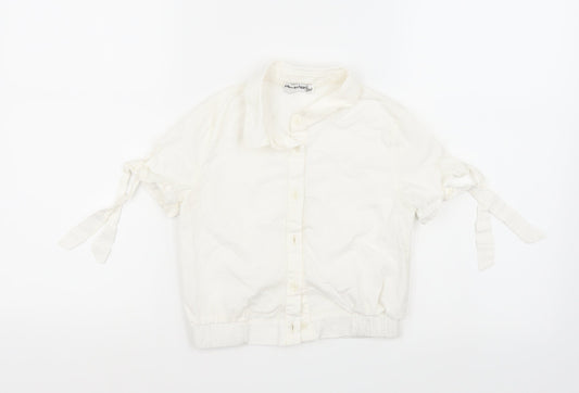 Artigi  Girls White   Basic Button-Up Size 8 Years