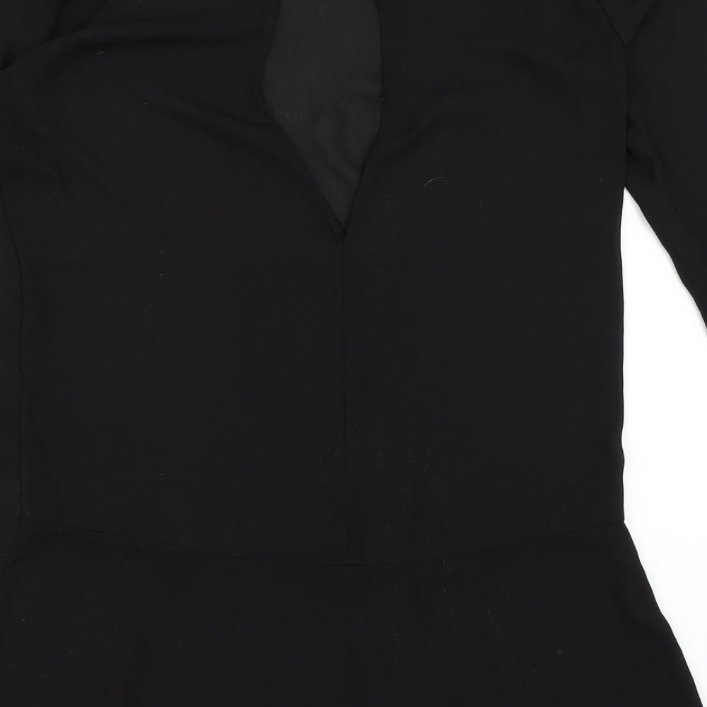 Divided by H&M Womens Black  Chiffon Tunic Blouse Size 10