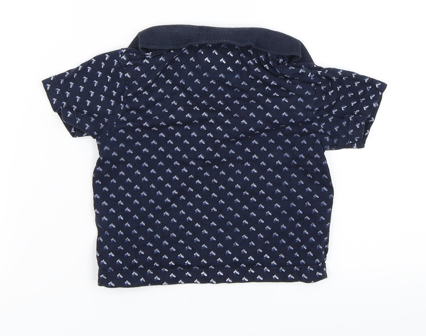 Mini Rebel  Blue Geometric  Basic T-Shirt Size 9-12 Months