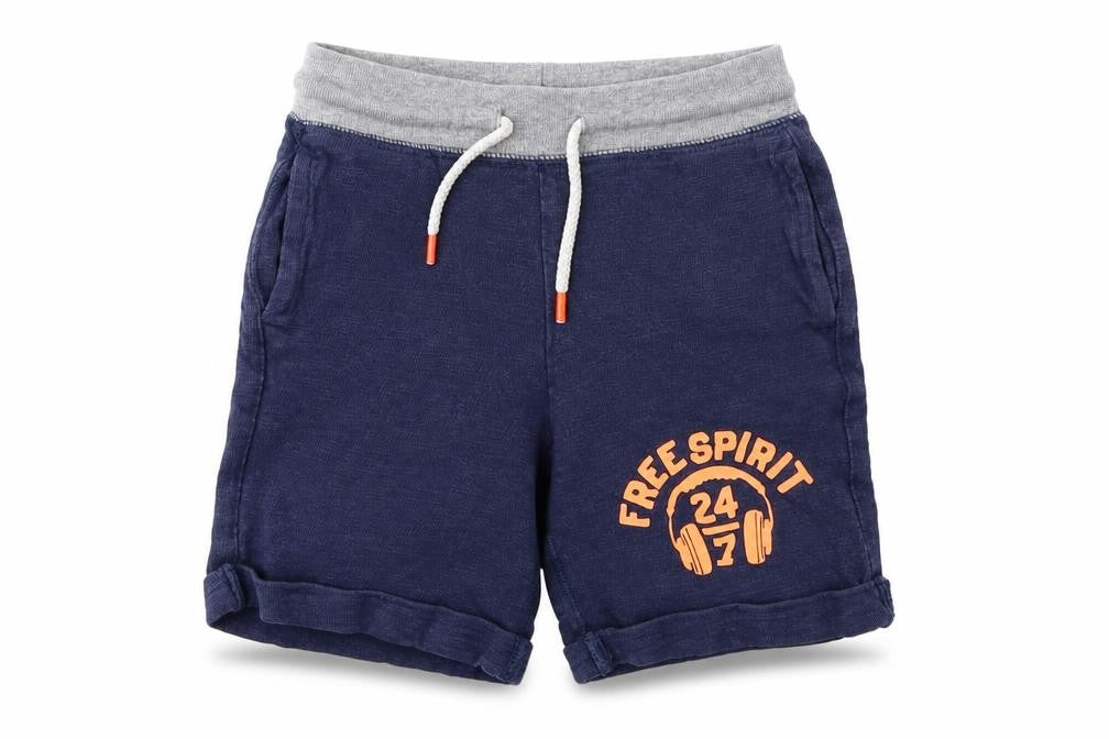 Front view of Gap boys’ blue sweat shorts, size 2, years