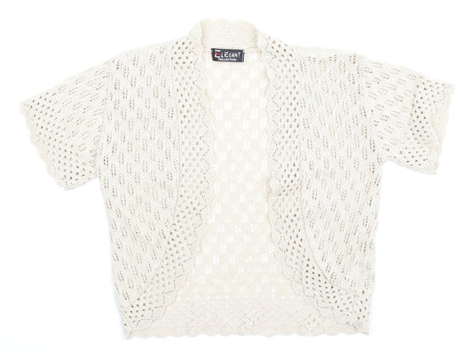 Elegant Collection Womens Beige  Knit Cardigan Jumper Size M