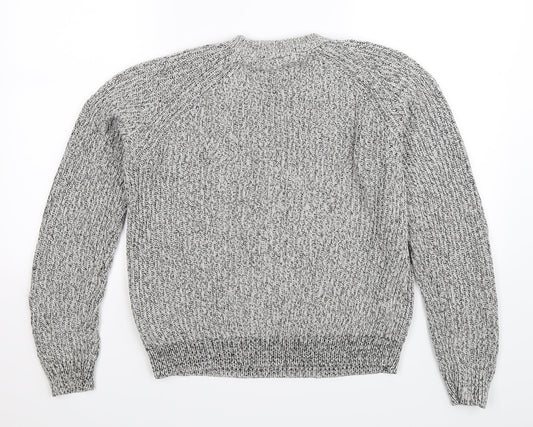 H&M Womens Grey  Knit Pullover Jumper Size M