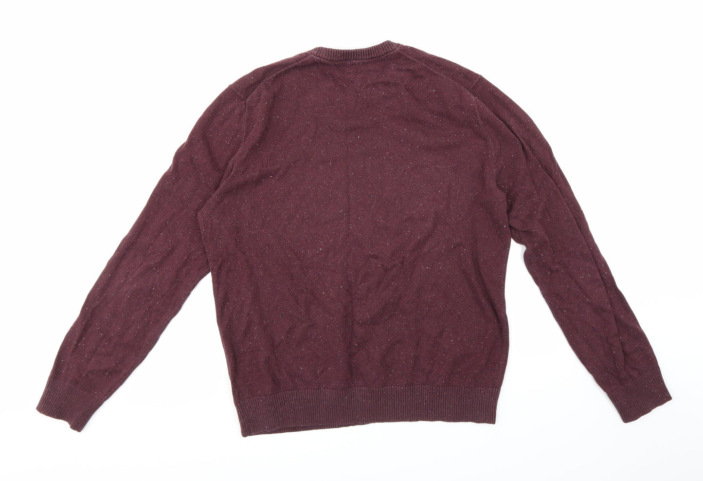 Preworn Mens Purple  Knit Pullover Jumper Size L