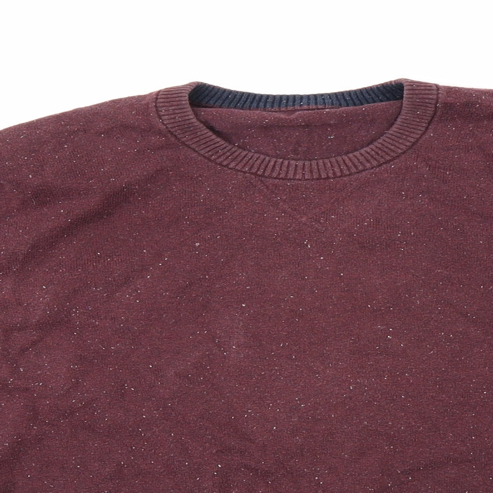 Preworn Mens Purple  Knit Pullover Jumper Size L