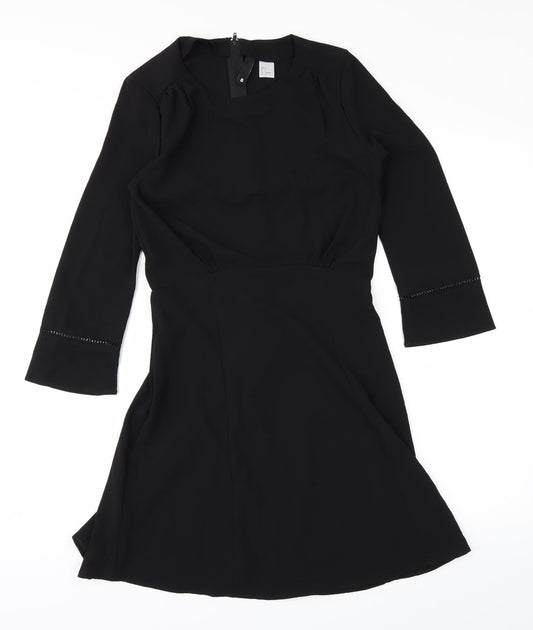 Preworn Womens Black   A-Line  Size 8