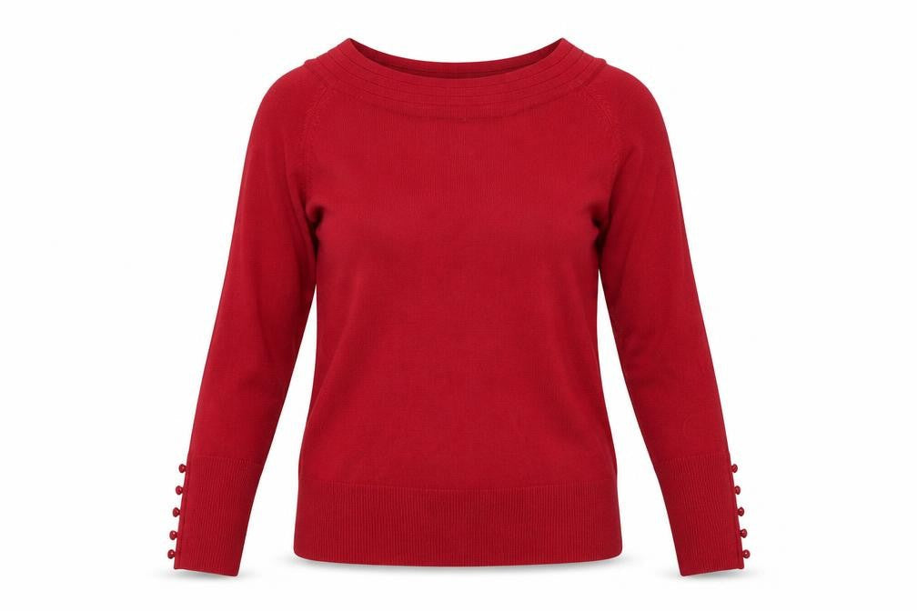 Front view of Marks & Spencer women’s pink jumper, size UK 10