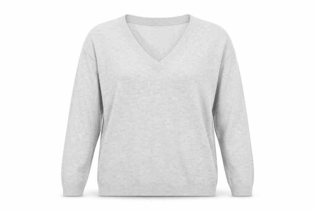 Front view of Marks & Spencer women’s grey jumper, size S
