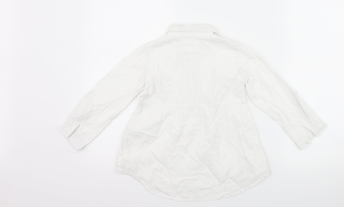 Primark Girls White   Basic Button-Up Size 6-7 Years