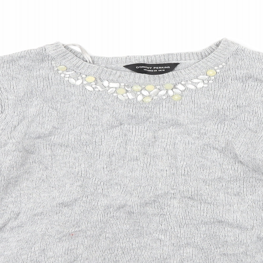 Dorothy Perkins Womens Grey   Pullover Jumper Size 10