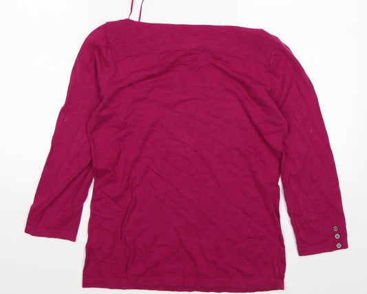 NEXT Womens Purple  Knit Pullover Jumper Size 10