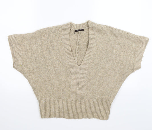 Strand Womens Beige  Knit Pullover Jumper Size M