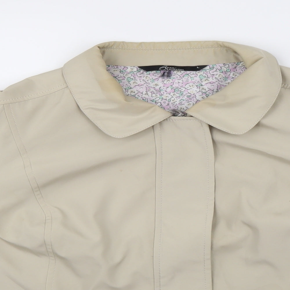 bm Collection Womens Beige   Jacket Coat Size 14