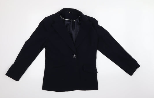 Style By Ewm Womens Blue   Jacket Blazer Size 10