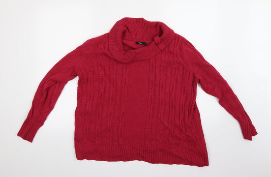 Bon Marché Womens Pink   Pullover Jumper Size 14