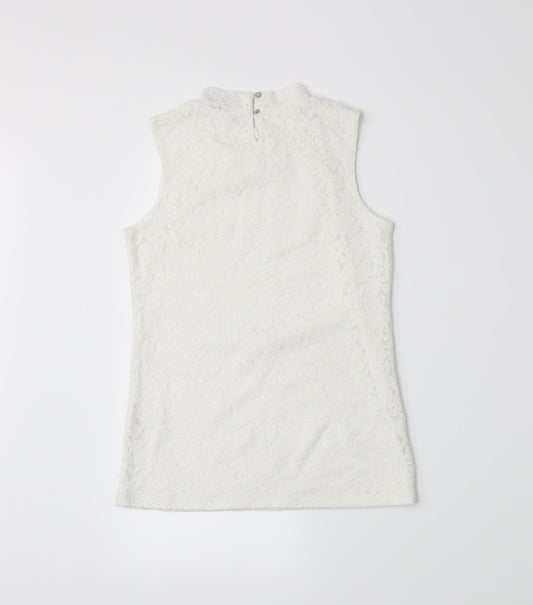 Lindex Girls White   Basic Tank Size 10-11 Years