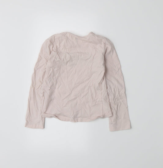 Preworn Girls Pink  Jersey Basic T-Shirt Size 6-9 Months