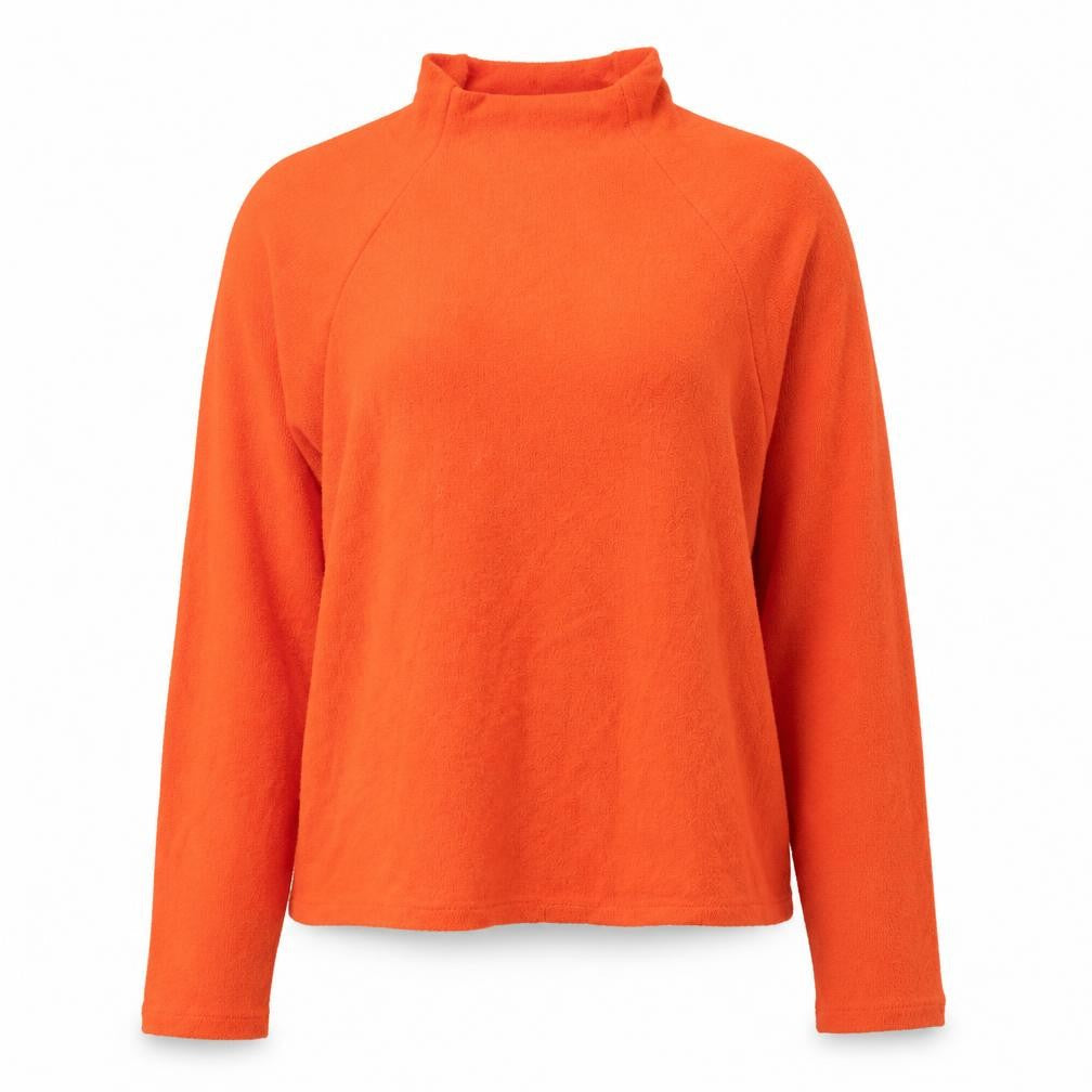Front view of H&M women’s orange jumper, size S