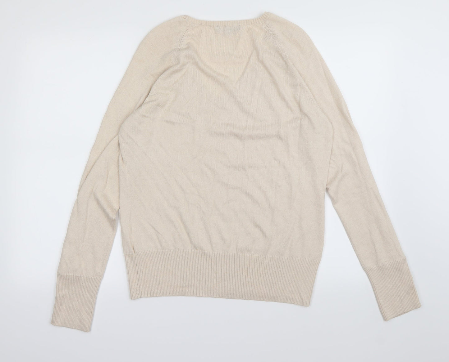 Preworn Womens Beige   Pullover Sweatshirt Size 18