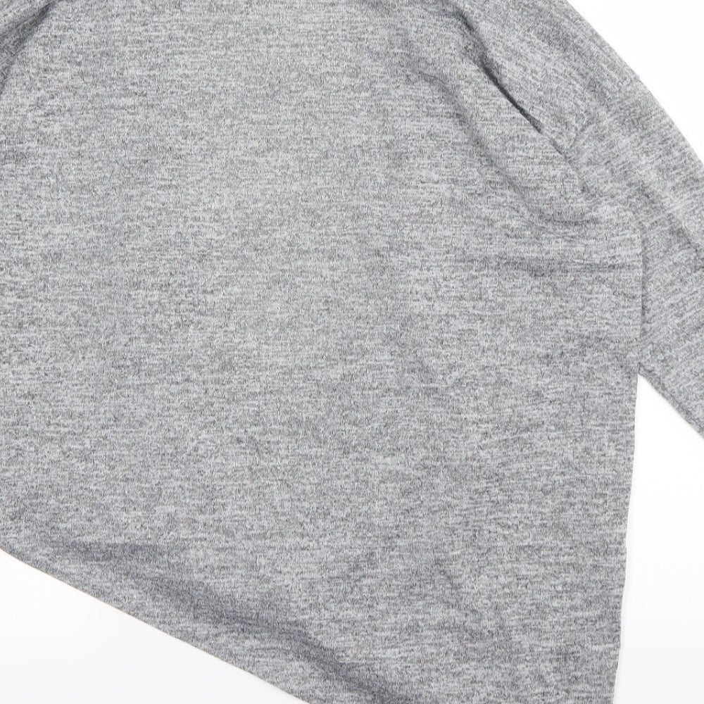 Boohoo Womens Grey   Wrap Blouse Size M