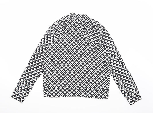 Privacy  Womens Multicoloured Geometric  Full Zip Sweatshirt Size 14