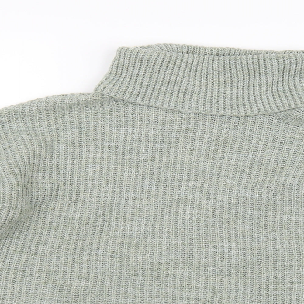 New Look Womens Green  Knit Pullover Jumper Size S