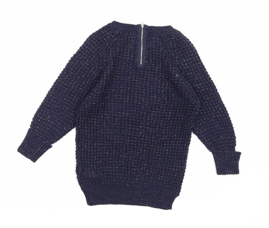 alcott Womens Blue  Knit Pullover Jumper Size L