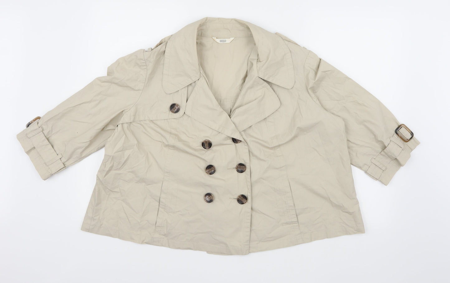 Garfield & Marks Womens Beige   Pea Coat Coat Size 18
