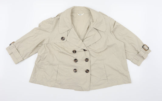 Garfield & Marks Womens Beige   Pea Coat Coat Size 18