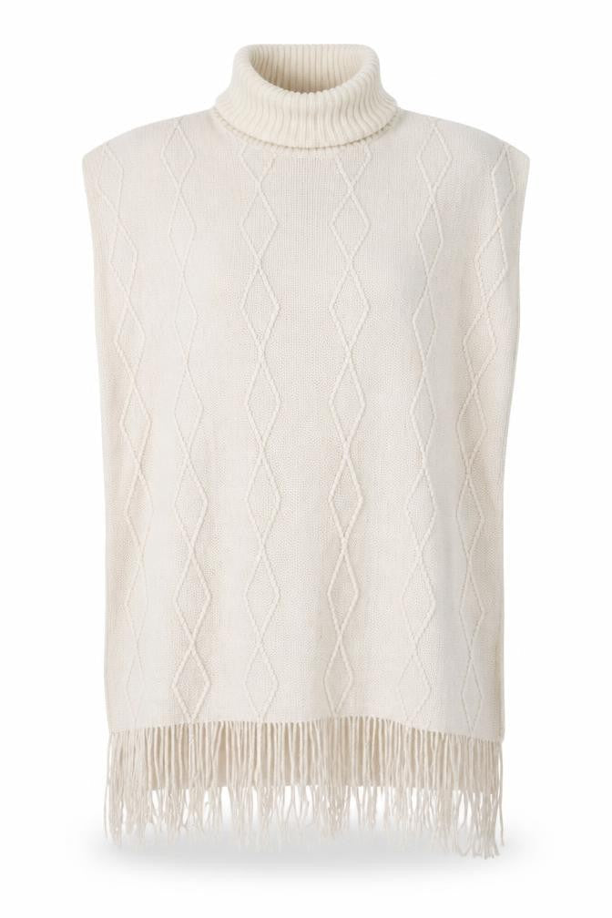Front view of Time and Tru women’s beige tunic jumper one size