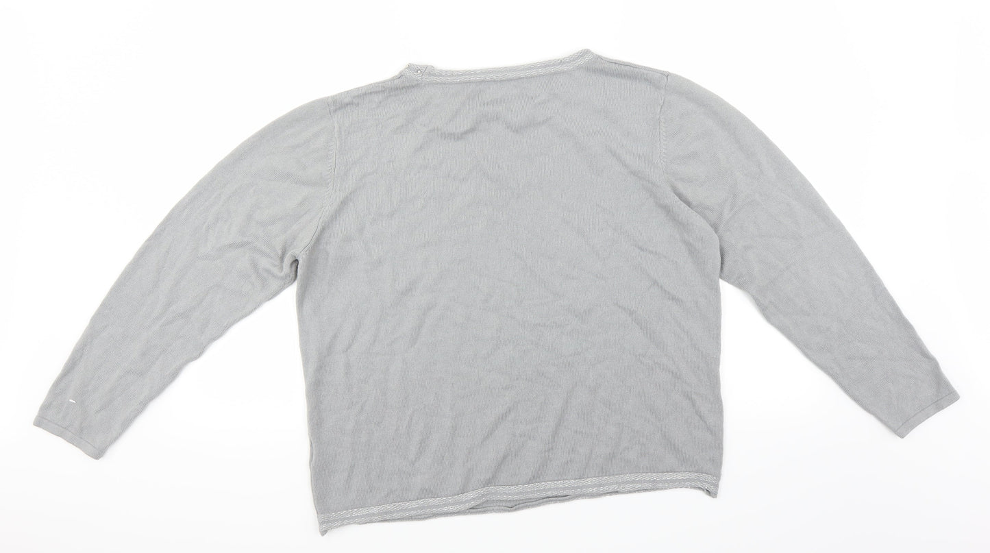 Anna rose Womens Grey   Pullover Jumper Size 2XL