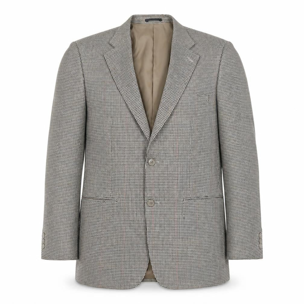 Front view of Carabou men’s brown jacket suit jacket, size 42
