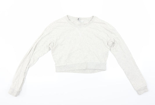 Divided by H&M Womens Grey   Pullover Sweatshirt Size XS  - CROPPED