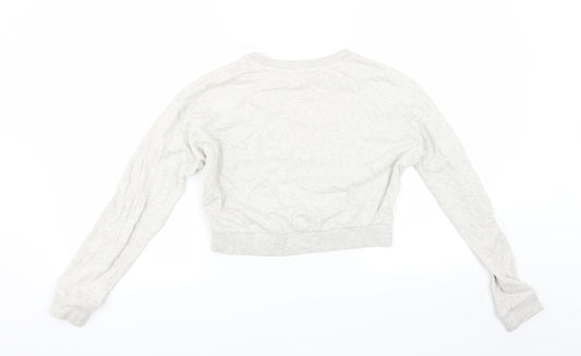 Divided by H&M Womens Grey   Pullover Sweatshirt Size XS  - CROPPED