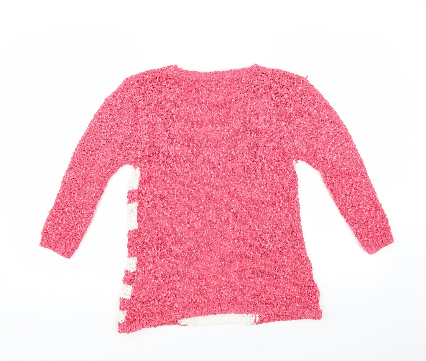 Preworn Womens Pink Striped  Pullover Jumper Size S