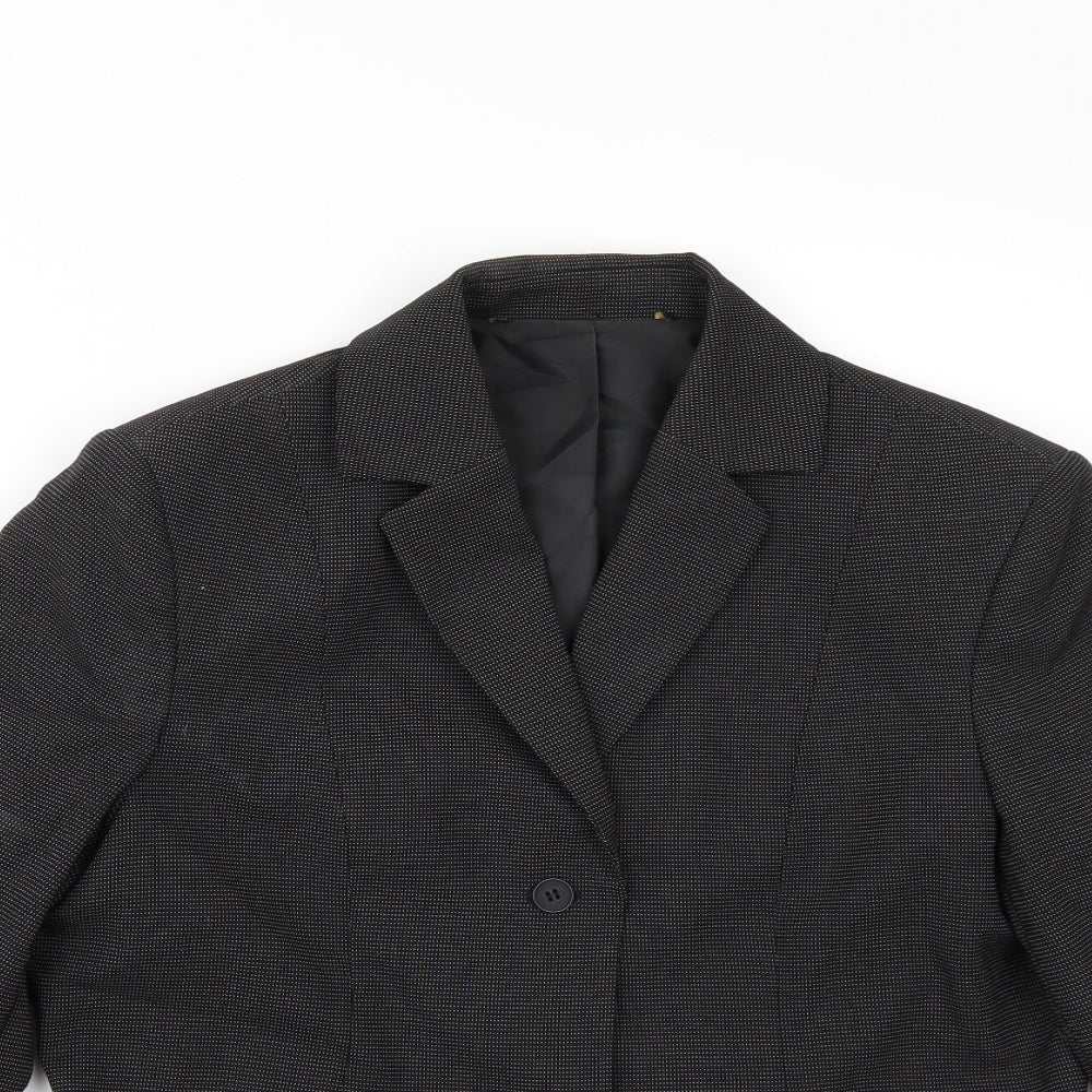 Preworn Womens Grey   Jacket Suit Jacket Size 34