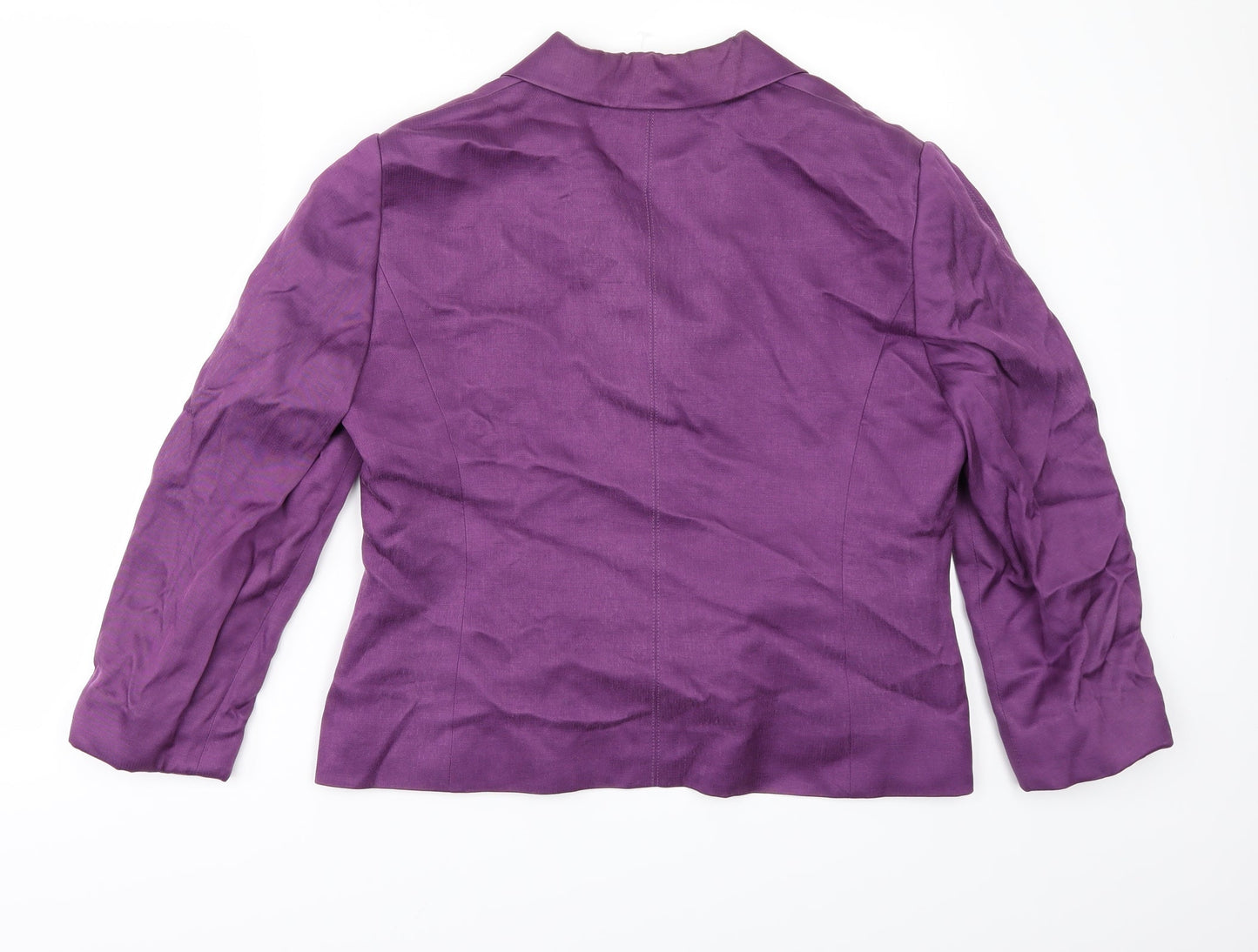Preworn Womens Purple   Jacket Suit Jacket Size 38