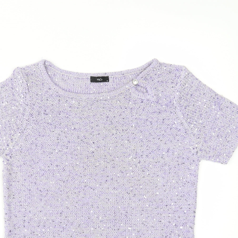 M&Co Womens Purple   Pullover Jumper Size 10