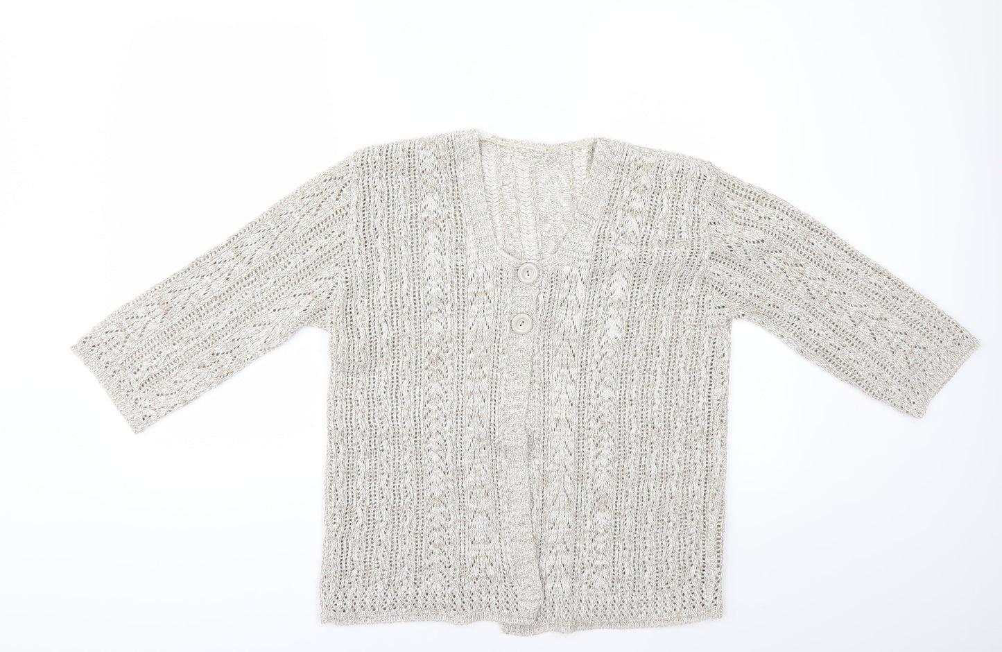 Preworn Womens Beige   Cardigan Jumper Size L