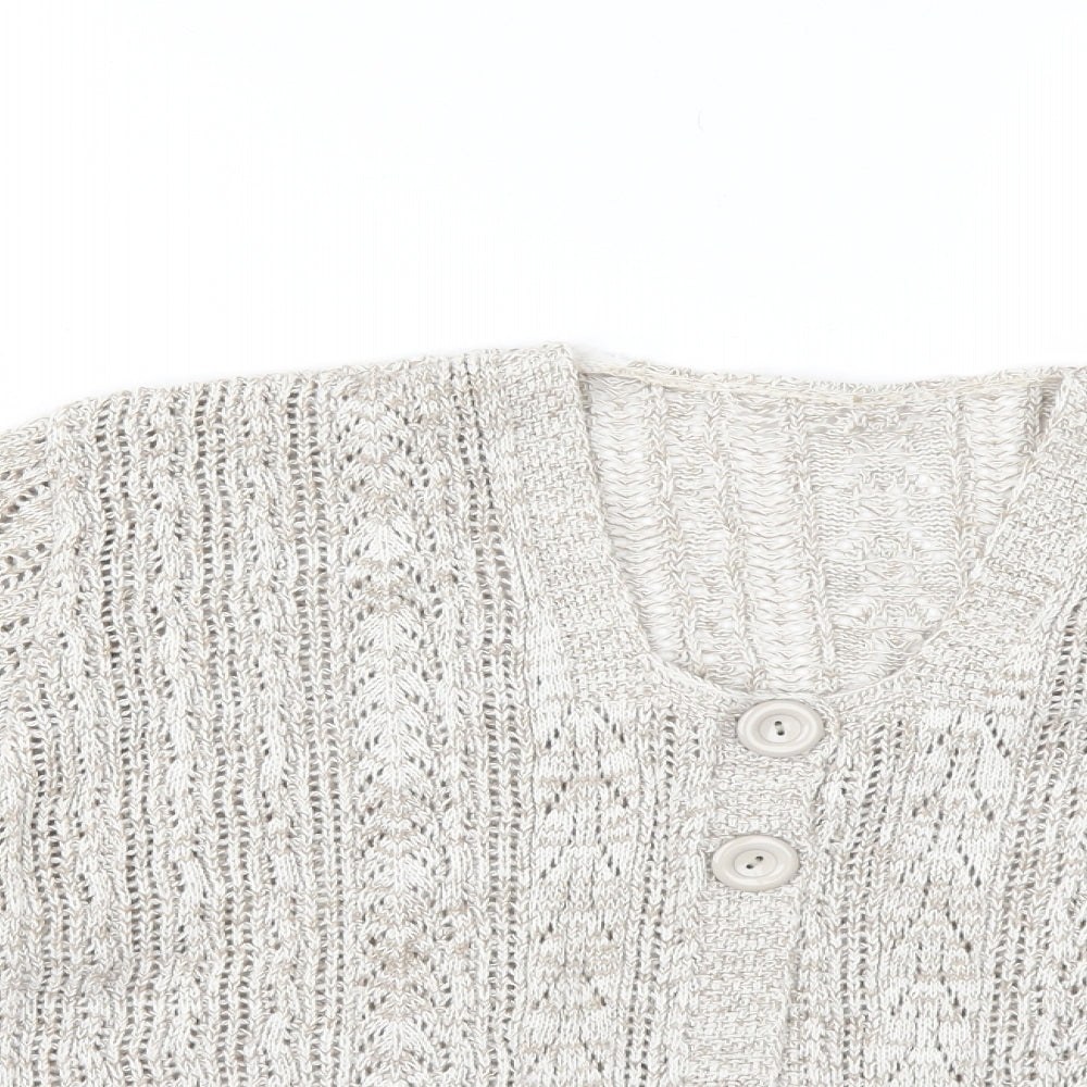 Preworn Womens Beige   Cardigan Jumper Size L